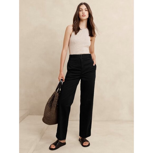 BR Factory Authentic Straight CHINO- Belt -Button Ankle-  Sz 14 NWT - Picture 2 of 9